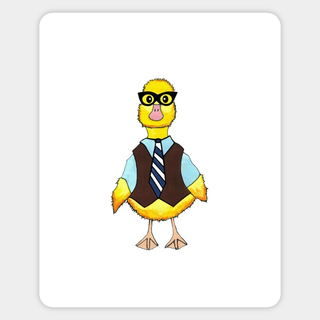 PROFESSOR Duck Sticker by SartorisArt1